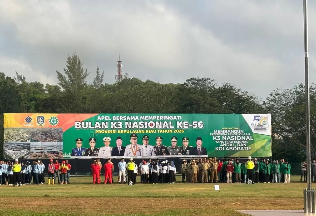 Wakapolresta Barelang Hadiri Apel Peringatan Bulan K3 Nasional Ke-56 Tahun 2026 di Batamindo