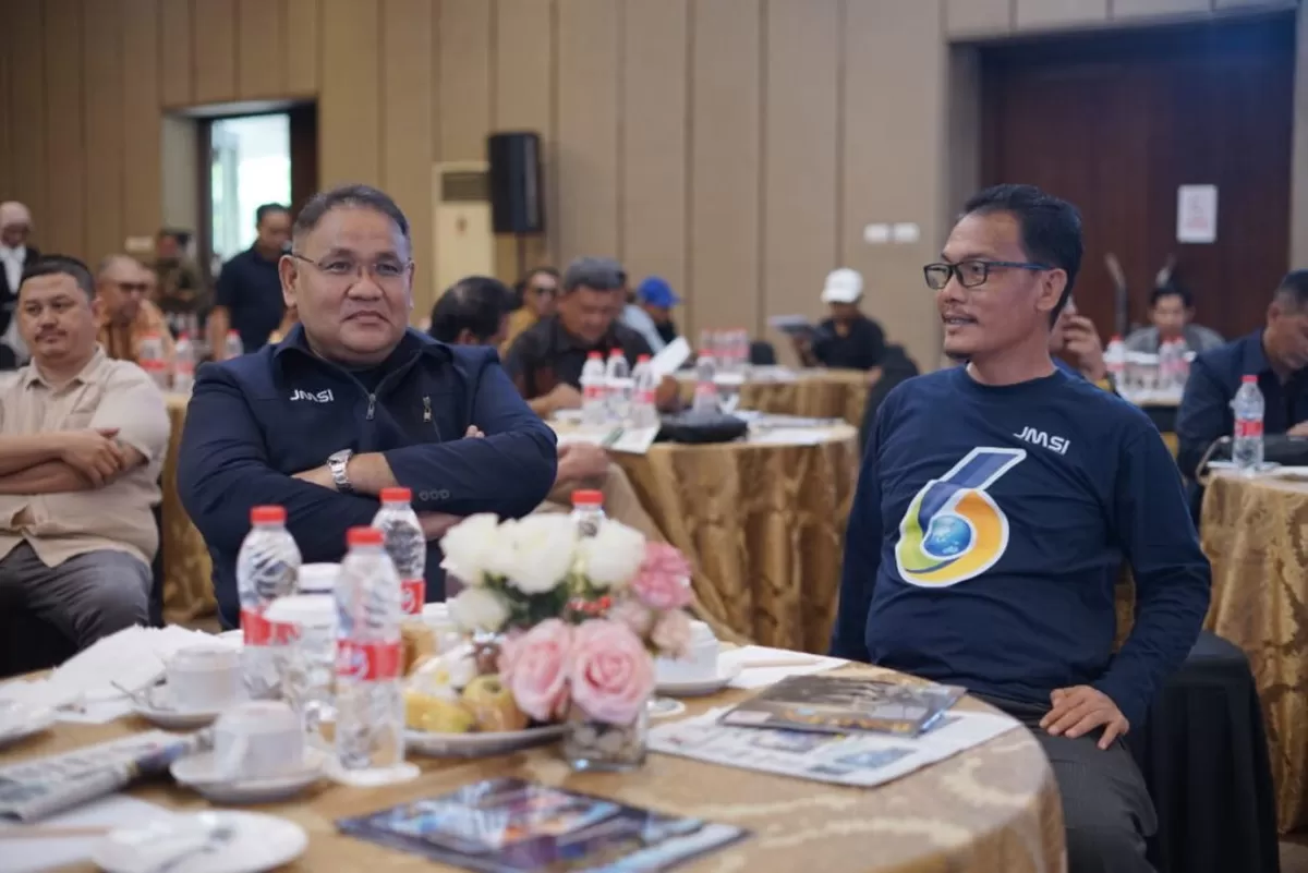 Ketua Umum JMSI, Dr. Teguh Santosa, di hadapan insan pers se-Indonesia dalam perayaan HUT JMSI dan HPN 2026