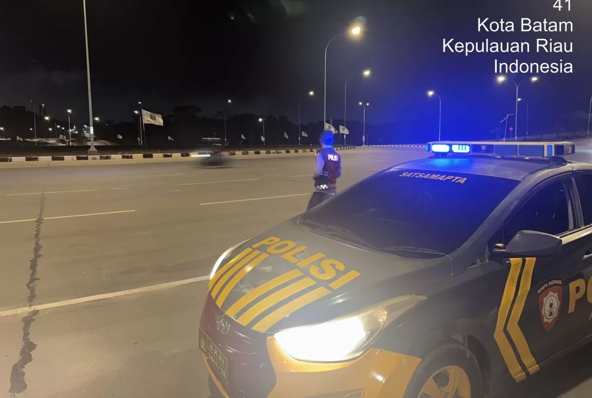 Sigap Tindak lanjuti Aduan Masyarakat, Polsek Nongsa Amankan Kawasan Bundaran Kabil dari Balap Liar