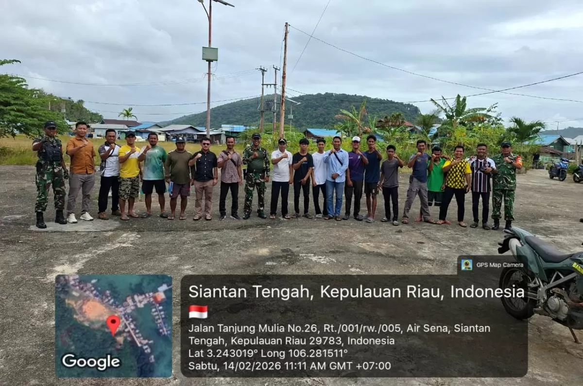 Foto bersama usai melakukan proses mediasi pembanguan gerai KDMP Desa Air Sena, Kecamatan Siantan Tengah, Kabupaten Kepulauan Anambas