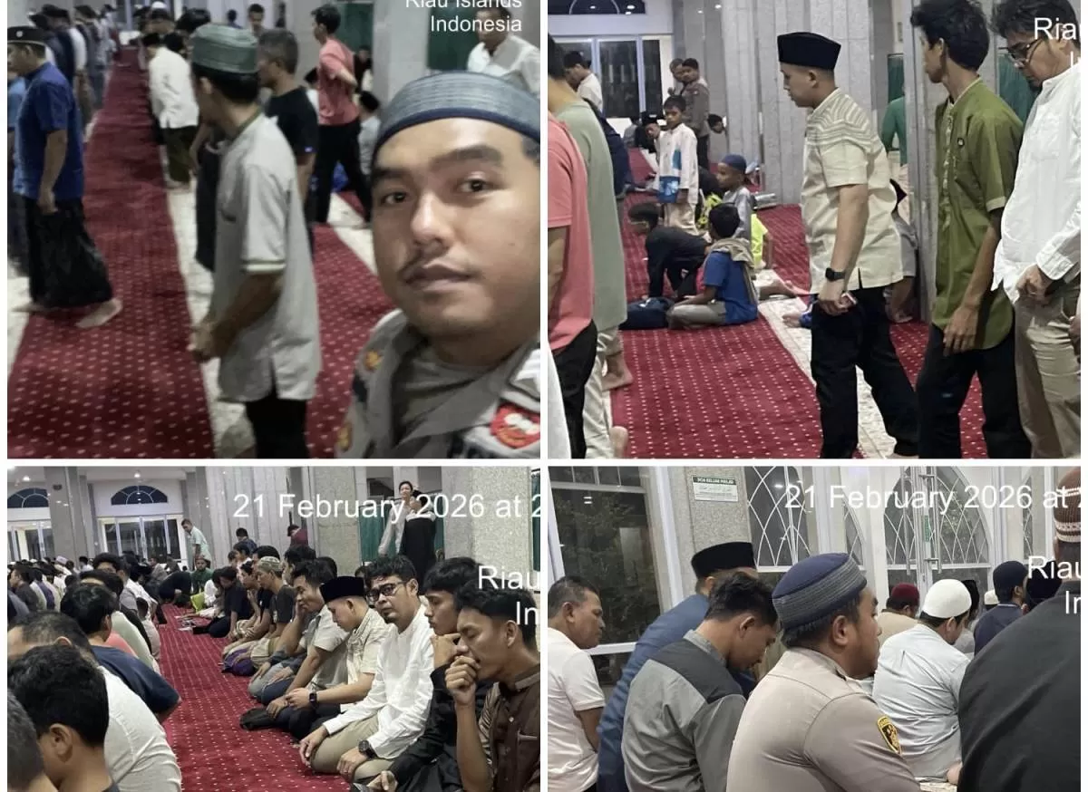 Polsek Batam Kota Laksanakan Pengamanan Sholat Isya dan Tarawih, Wujudkan Rasa Aman Bagi Jamaah