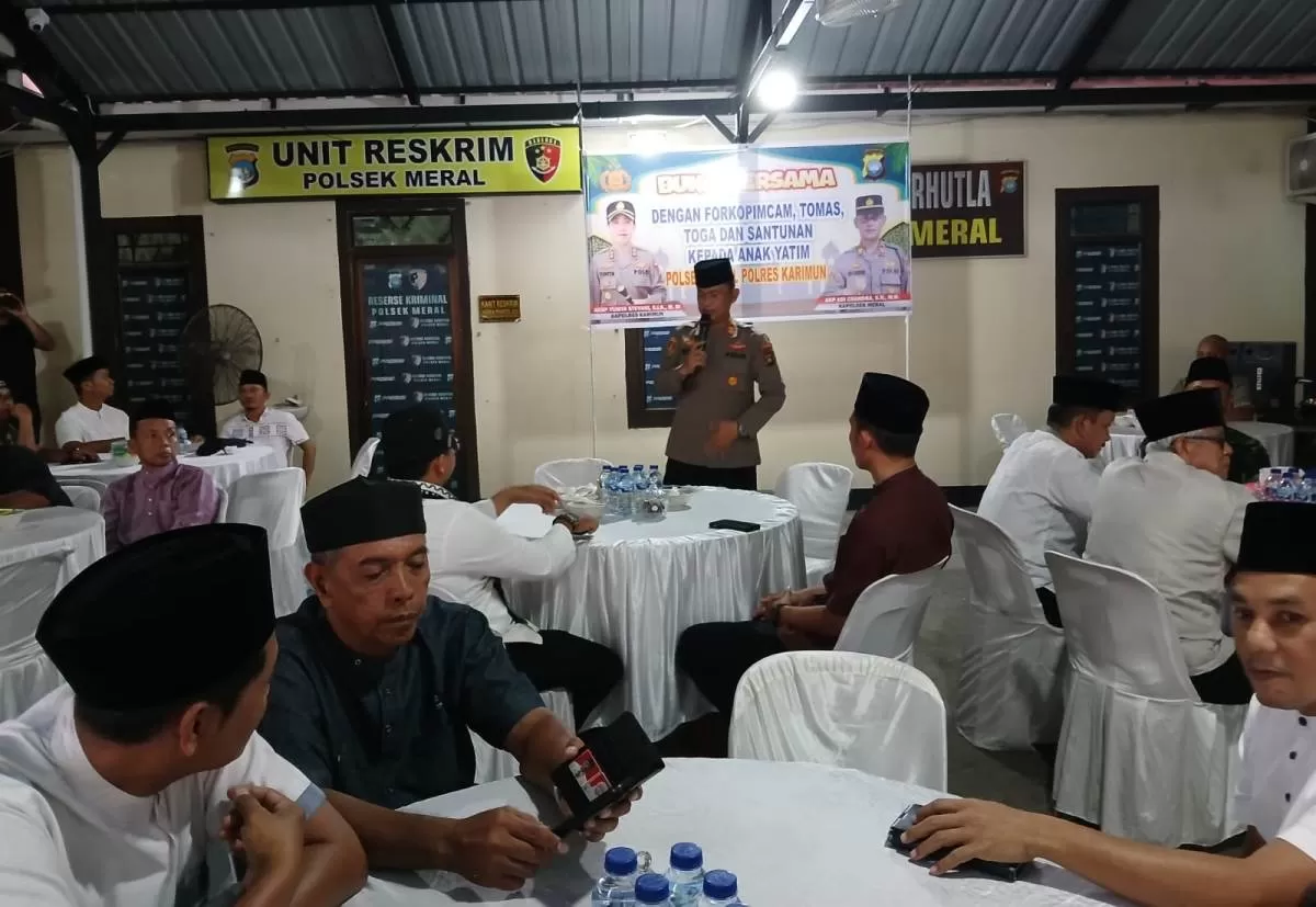 Polsek Meral Dan Polres Karimun Gelar Buka Bersama Forkopimcam, Tokoh Masyarakat, Dan Anak Yatim