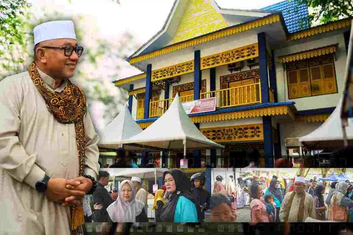 Walikota Tanungpinang Lis Darmansyah saat meninjau Operasi Pasar Murah digelar di Gedung Tengku Mandak Bintan Center.(Foto:Diskominfo Tanjungpinang)
