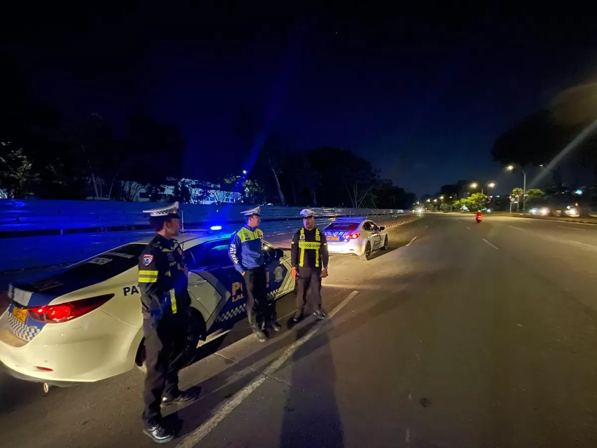 Patroli Malam Satlantas Polresta Barelang Cegah Balap Liar di Batam