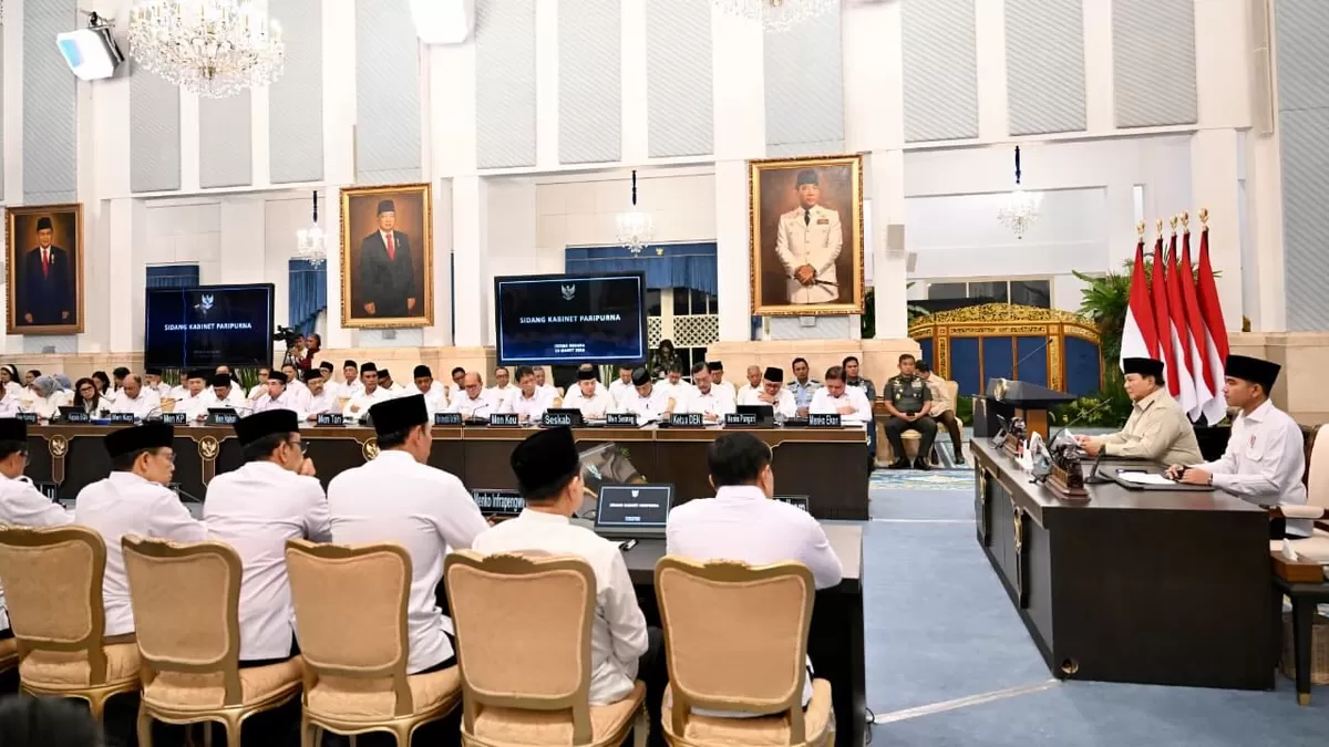 Presiden Prabowo Subianto memimpin Sidang Kabinet Paripurna di Istana Negara, Jakarta, Jumat 13 Maret 2026.(ksp.go.id)
