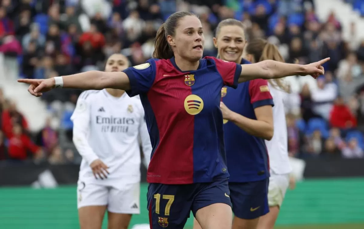 Leg pertama perempat final Liga Champions Wanita. Barcelona 6- 2 Real Madrid. Foto/Ist.