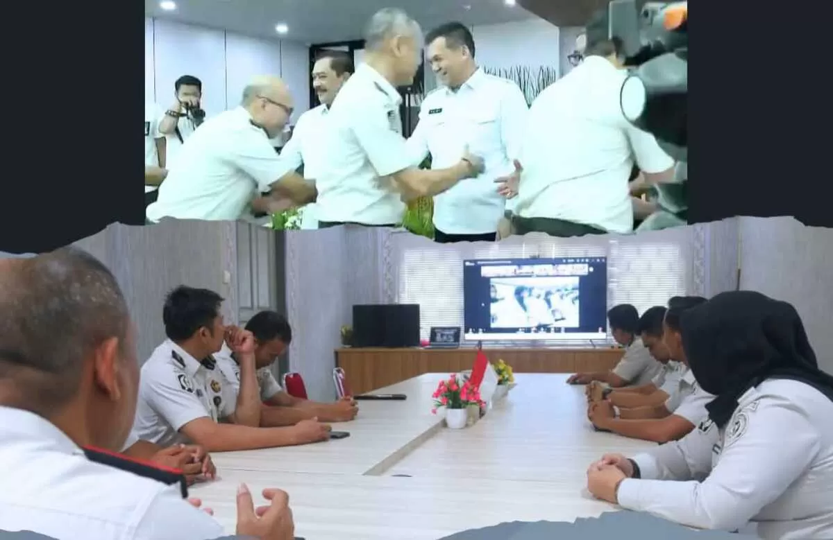 Jajaran Lapas Kelas IIA Tanjungpinang ikuti Halal Bi Halal Silaturahmi Lebaran bersama Kementerian Imigrasi dan Pemasyarakatan secara virtual, Senin 30 Maret 2026.