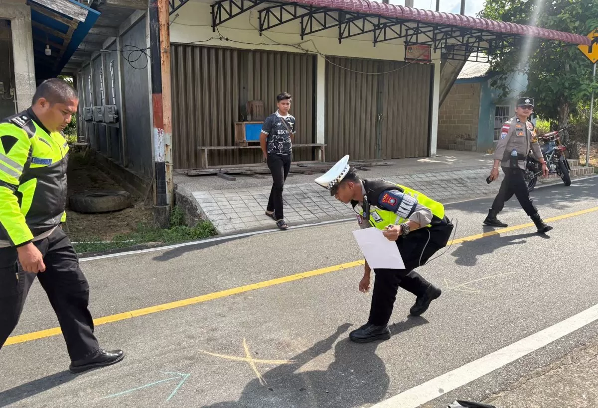Satu Orang Meninggal Dunia, Satlantas Polres Kepulauan Anambas Bergerak Cepat Melakukan Olah TKP Laka