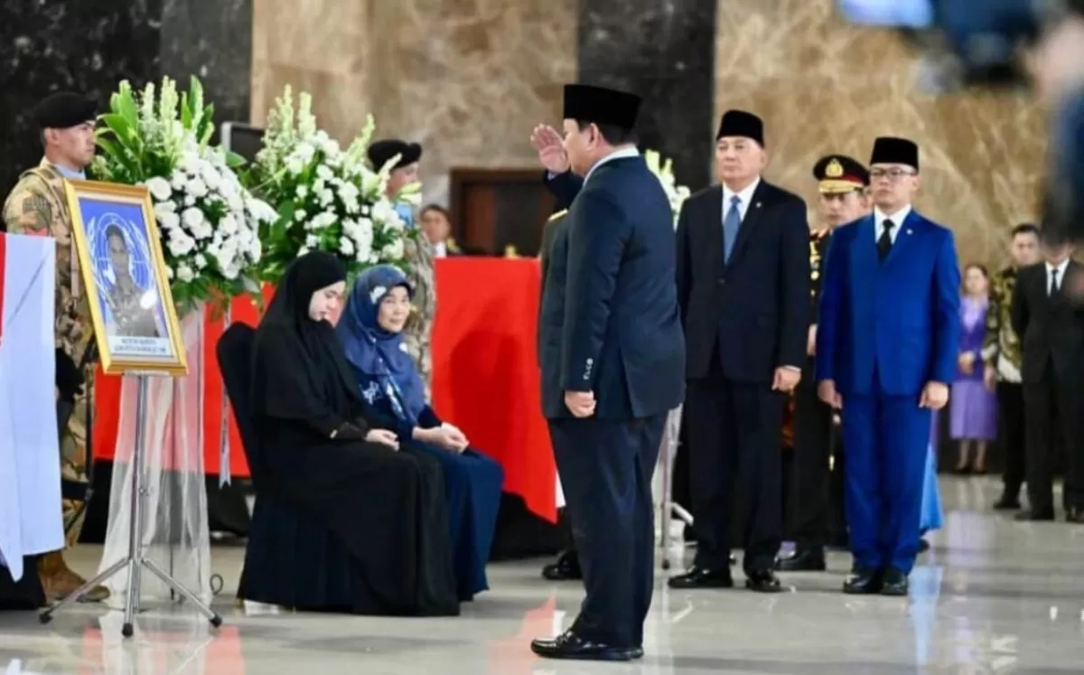 Presiden Prabowo Beri Penghormatan Terakhir kepada 3 Prajurit Perdamaian Indonesia