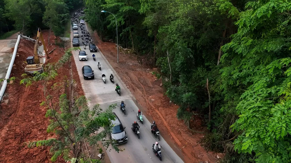 Ruas jalan Gajah Mada rampung dikerjakan. (Foto Humas BP Batam)