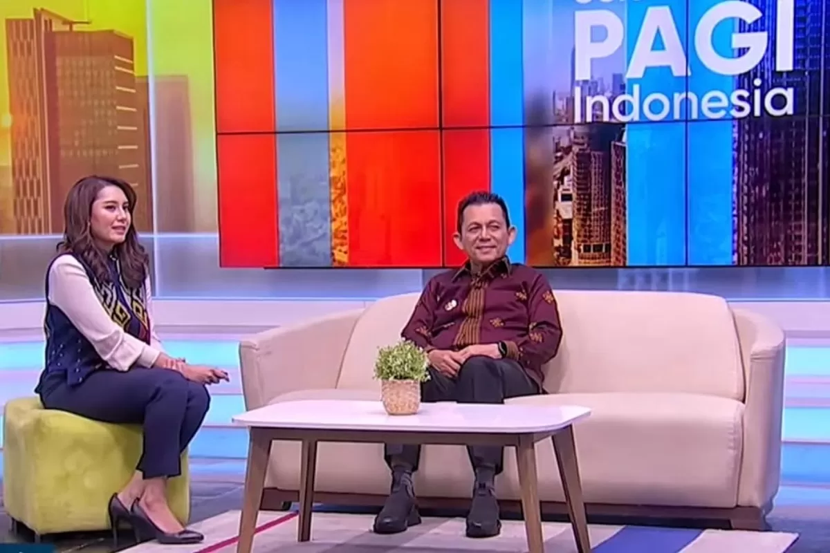 Gubernur Kepri Ansar Ahmad saat menjadi nara sumber dalam program Selamat Pagi Indonesia Metro TV, Jumat 24 April 2026.(Foto:Diskominfo Kepri)   