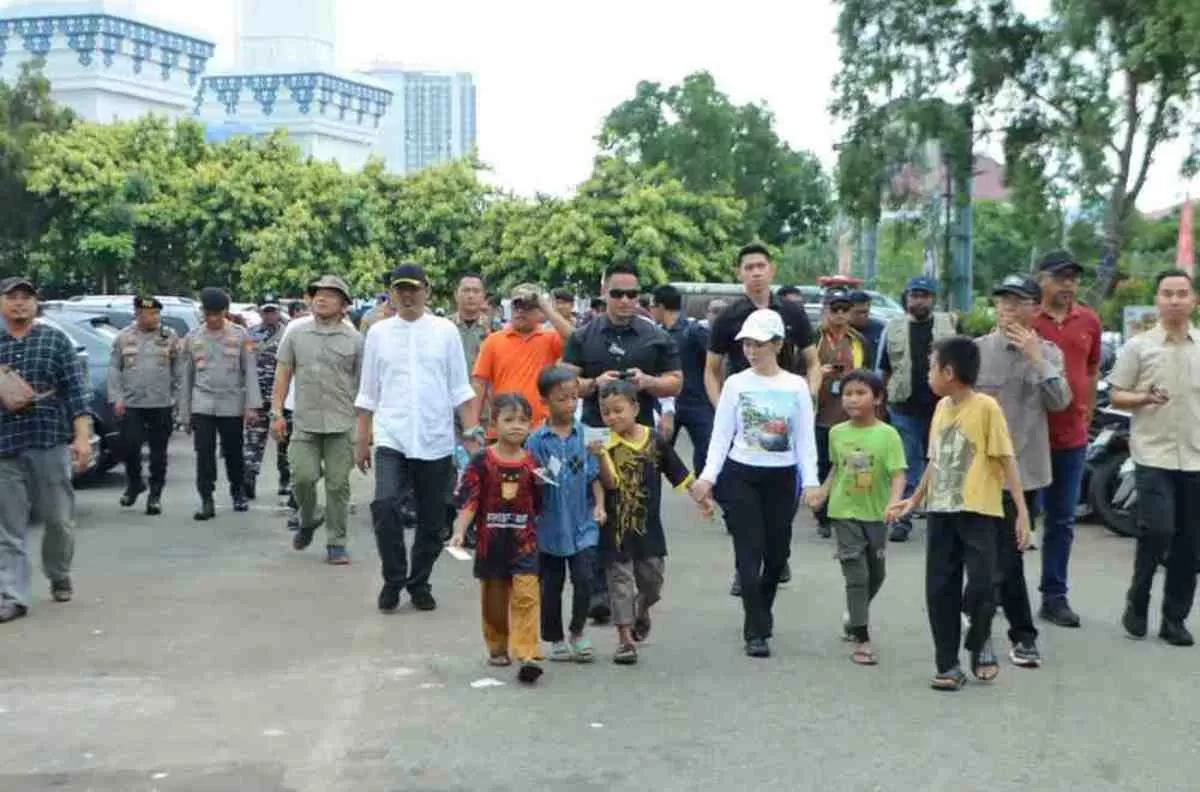 Wali Kota Batam, Amsakar Achmad, Wakil Wali Kota Batam, Li Claudia Chandra, serta unsur Forum Koordinasi Pimpinan Daerah (Forkopimda) se-Kota Batam. (humas dprd batam)