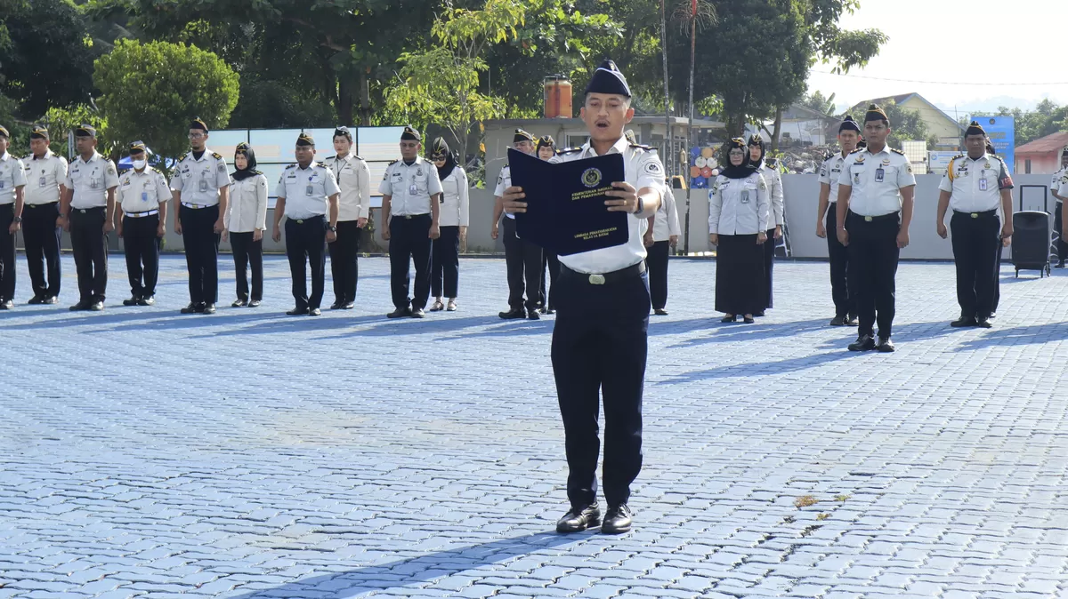 Lembaga Pemasyarakatan (Lapas) Kelas IIA Batam melaksanakan Upacara Peringatan Hari Lahir Pancasila Tahun 2026. (Humas Lapas Batam)