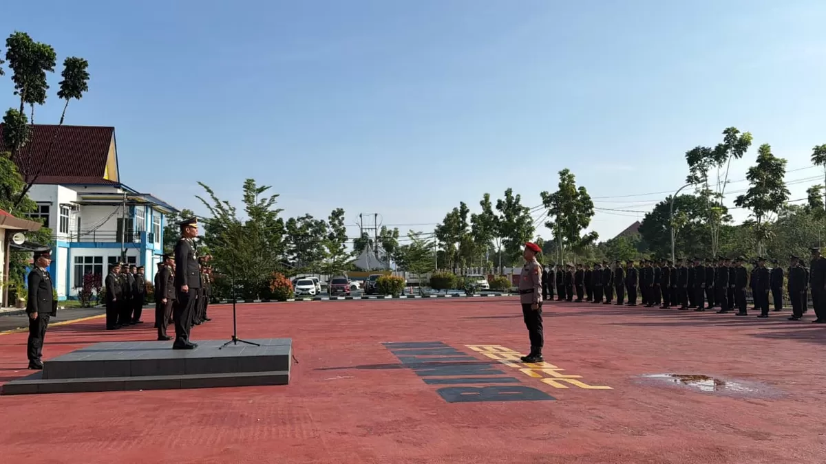 Kapolres Bintan AKBP Argya Satrya Bhawana, S.H., S.I.K selaku Inspektur Upacara Peringatan Hari Lahir Pancasila 2026. 