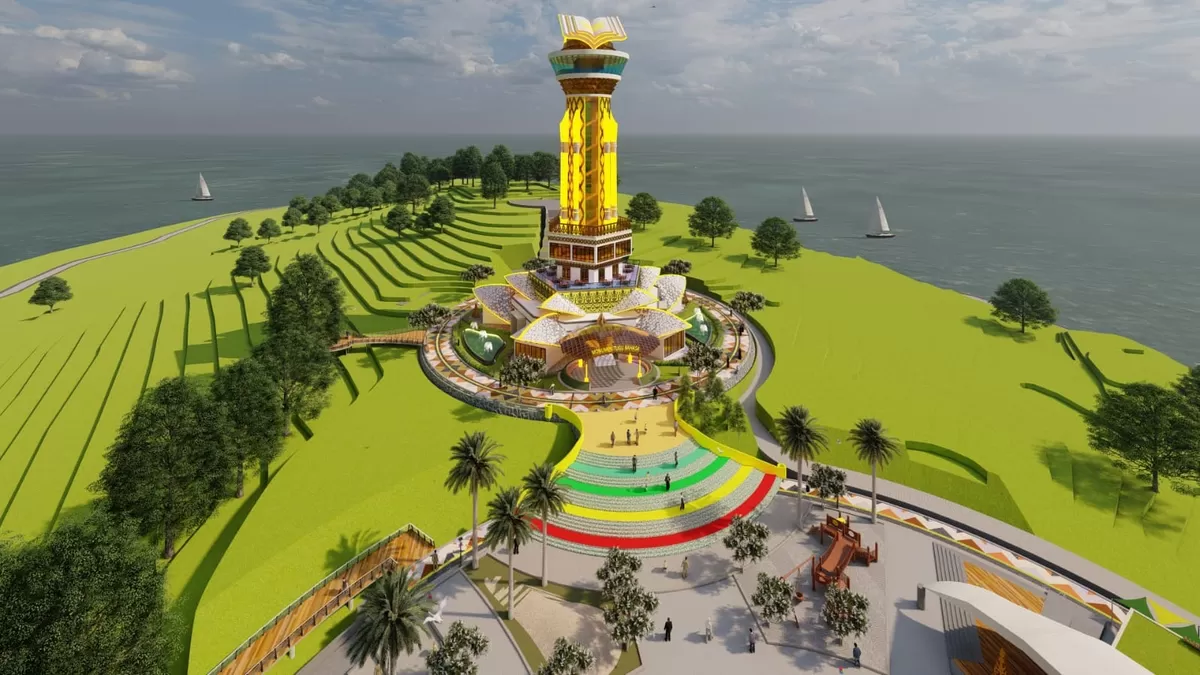Rancang bangunan Museum dan Monumen Bahasa di Pulau Penyengat.(dok diskominfo kepri) 
