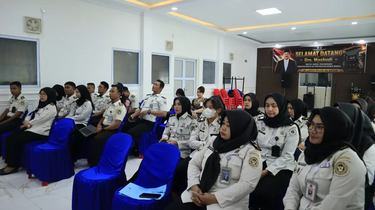 Lembaga Pemasyarakatan (Lapas) Batam bekerja sama dengan Bank Rakyat Indonesia (BRI) menggelar kegiatan Sosialisasi Budaya Pelayanan Prima. (Muhammad Kamil)
