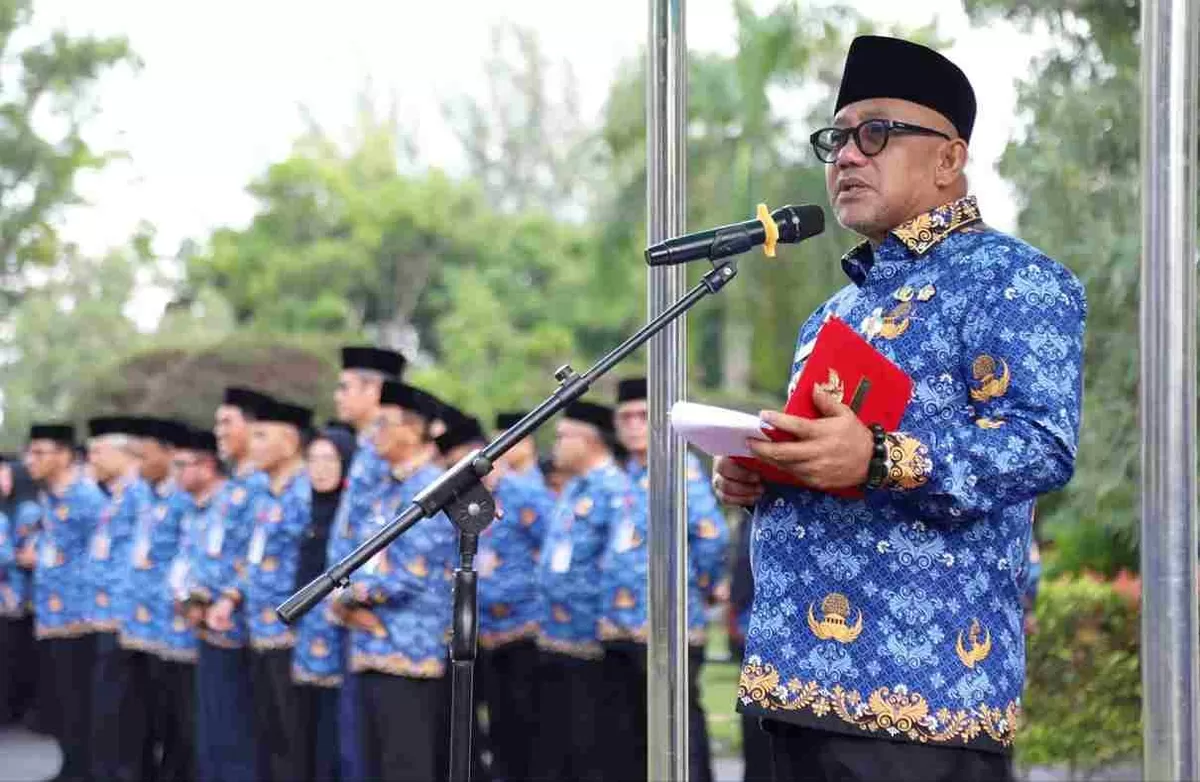 Pemerintah Kota Tanjungpinang memperingati Hari Koperasi Nasional ke-79, di Halaman Kantor Wali Kota. (Diskominfo Kepri)