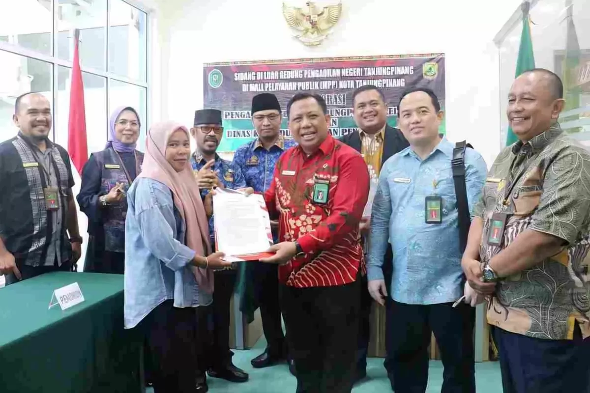 Disdukcapil Kota Tanjungpinang, Kepri, mulai uji coba layanan sidang di luar gedung pengadilan di Mal Pelayanan Publik (MPP). (Photo Ist.)