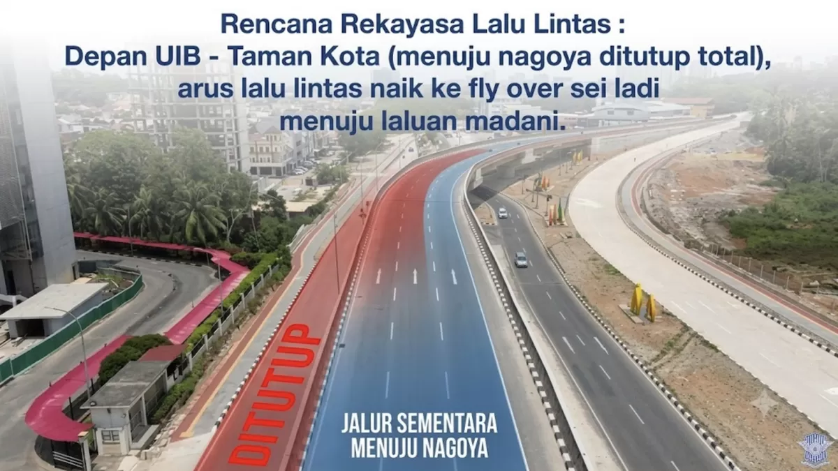 Rekonstruksi menyeluruh Jalan Gajah Mada, tepatnya pada ruas dari Pura Agung Amerta Bhuana hingga Taman Kota, mulai Sabtu, 25 Juli 2026. (Humas BP Batam.)
