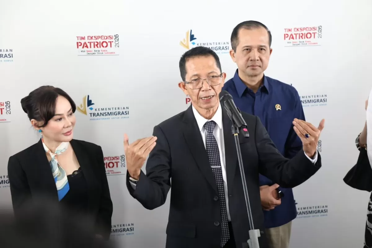 Wali Kota Batam sekaligus ex-officio Kepala BP Batam Amsakar Achmad,  menjadi narasumber dalam pelepasan Tim Ekspedisi Patriot Tahun 2026 oleh Kementerian Transmigrasi di Balai Kartini, Jakarta Selatan. (Humas Diskominfo Batam.)