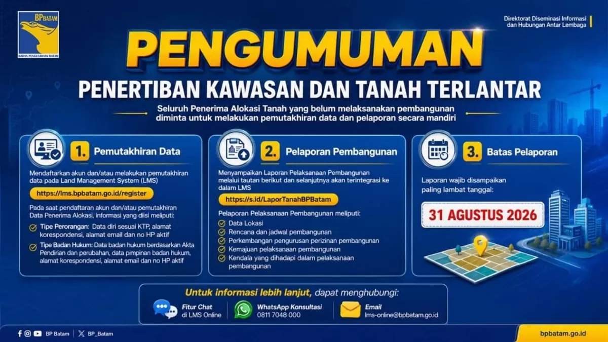 Peraturan Pemerintah Nomor 48 Tahun 2025 serta Peraturan Kepala BP Batam Nomor 2 Tahun 2026. (Humas BP Batam.)