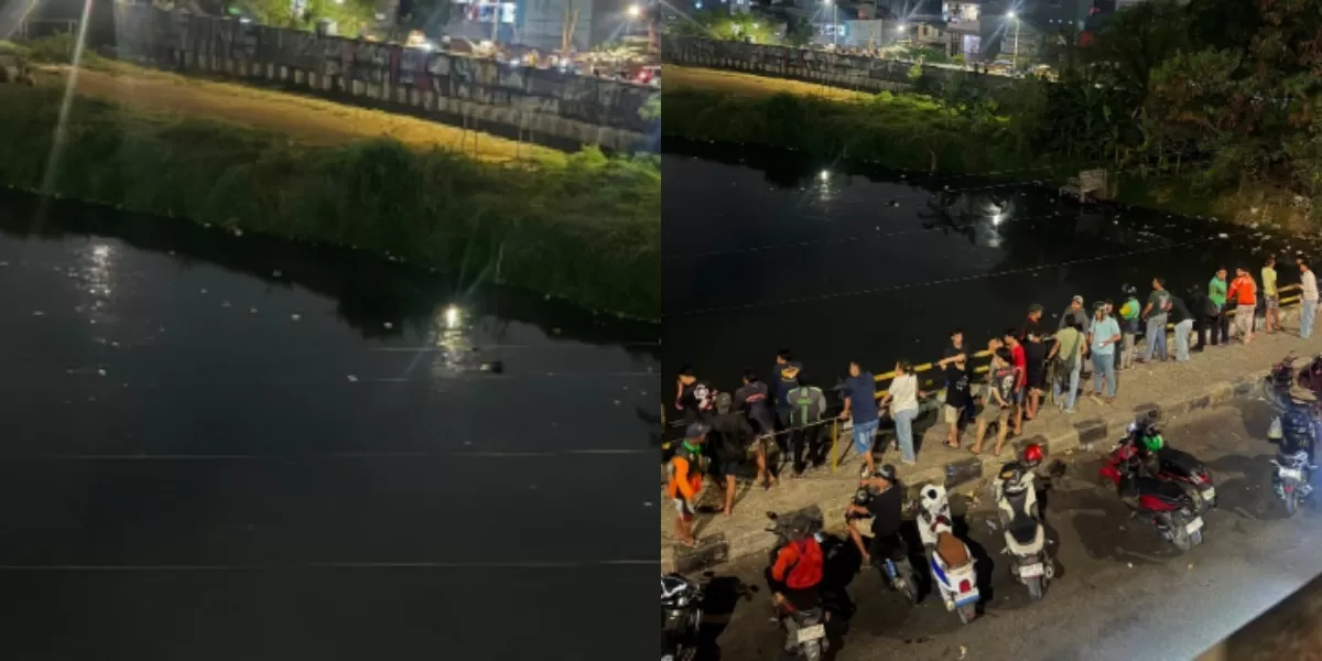 Menyoroti kasus seorang pemuda 19 tahun yang diduga tenggelam di Kali BKB Grogol, Jakarta Barat usai terlibat cekcok dengan pasangannya. (Instagram.com/@warga.jakbar)