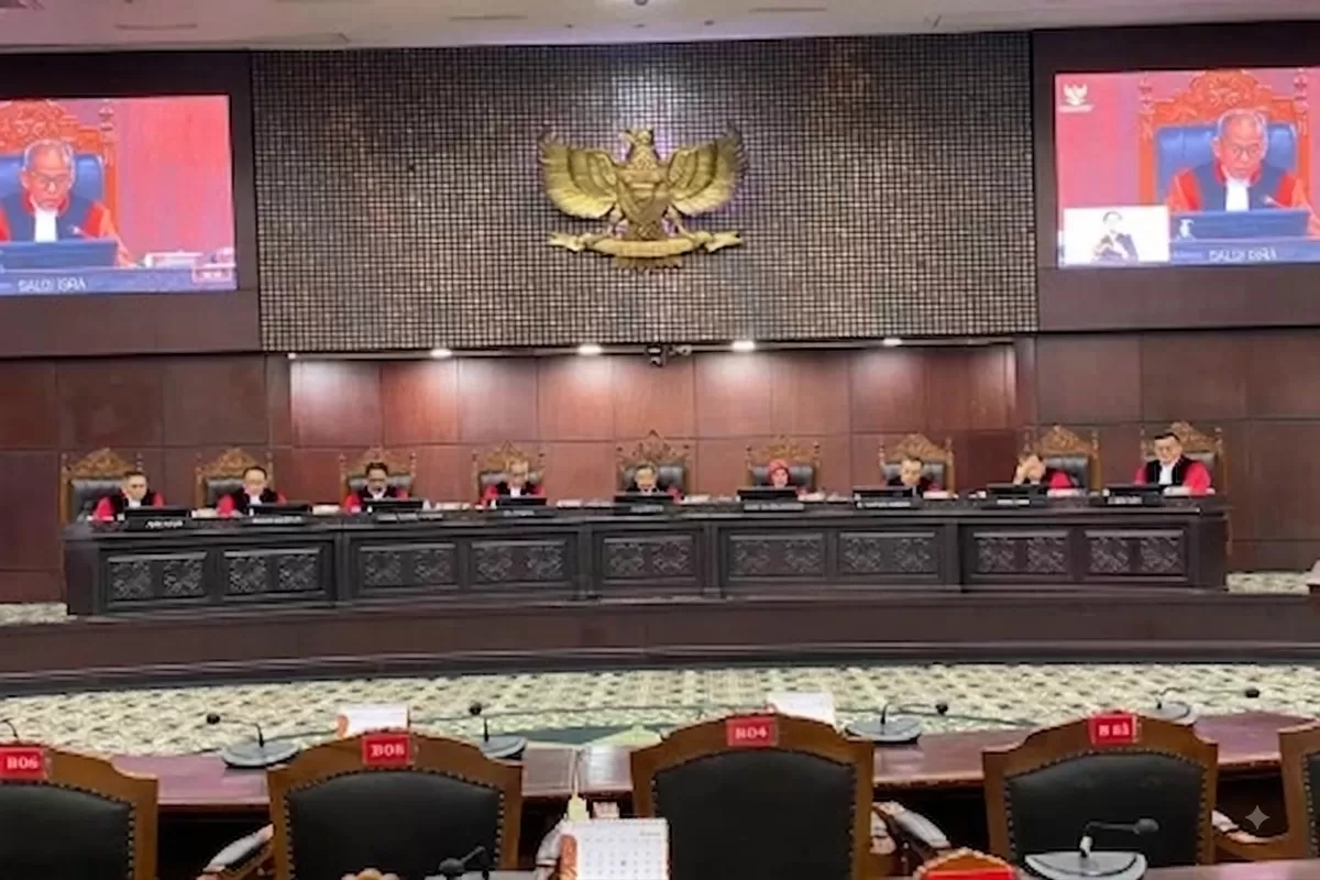 Ketua MK Suhartoyo saat membacakan amar putusan di Gedung MK, Jakarta Pusat, Rabu 12 Agustus 2026. (Foto Ist)