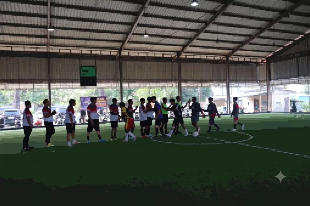 Kepala Bidang PTK Dinas Pendidikan Kepri, Nora Pitri, S.E., M.M., membuka ajang Turnamen futsal  (Humas Disdik Kepri )