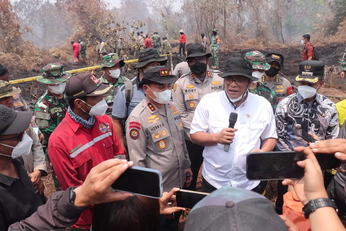 Secara nasional, total lahan konsesi yang terbakar kini diperkirakan mencapai hampir 85.000 hektare. (Humas MC Riau )