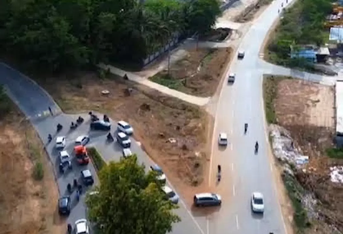 Jalan Gajah Mada dalam pengerjaan 6 lajur. (Foto Ist)