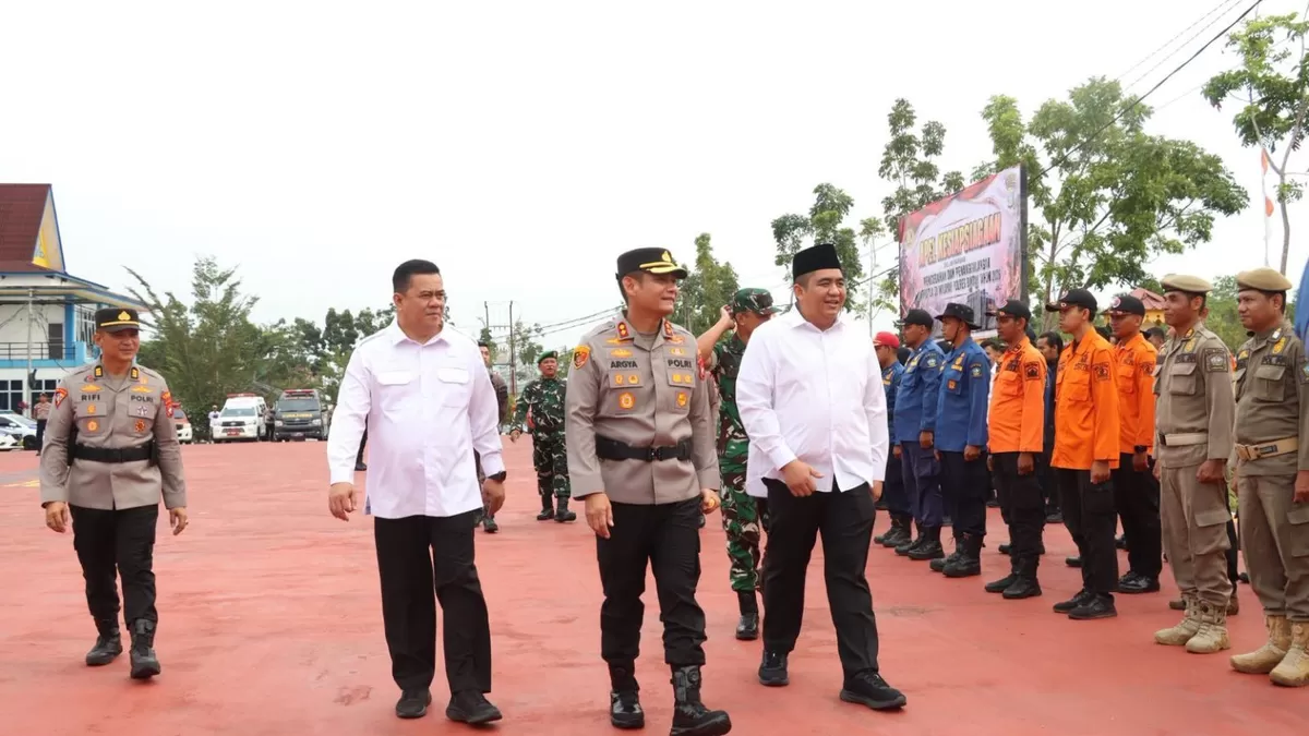 Kesiapsiagaan Pencegahan dan Penanggulangan Kebakaran Hutan dan Lahan (Karhutla) bersama Pemerintah Kabupaten Bintan. (Humas Polda Kepri )