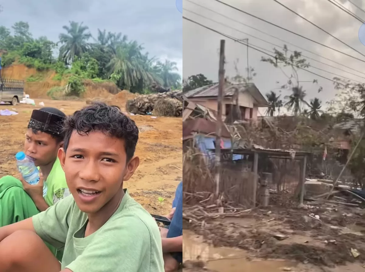 Seorang anak di Aceh Tamiang ceritakan detik-detik banjir menghantam rumahnya. (Dok. Instagram/jendral_koki)