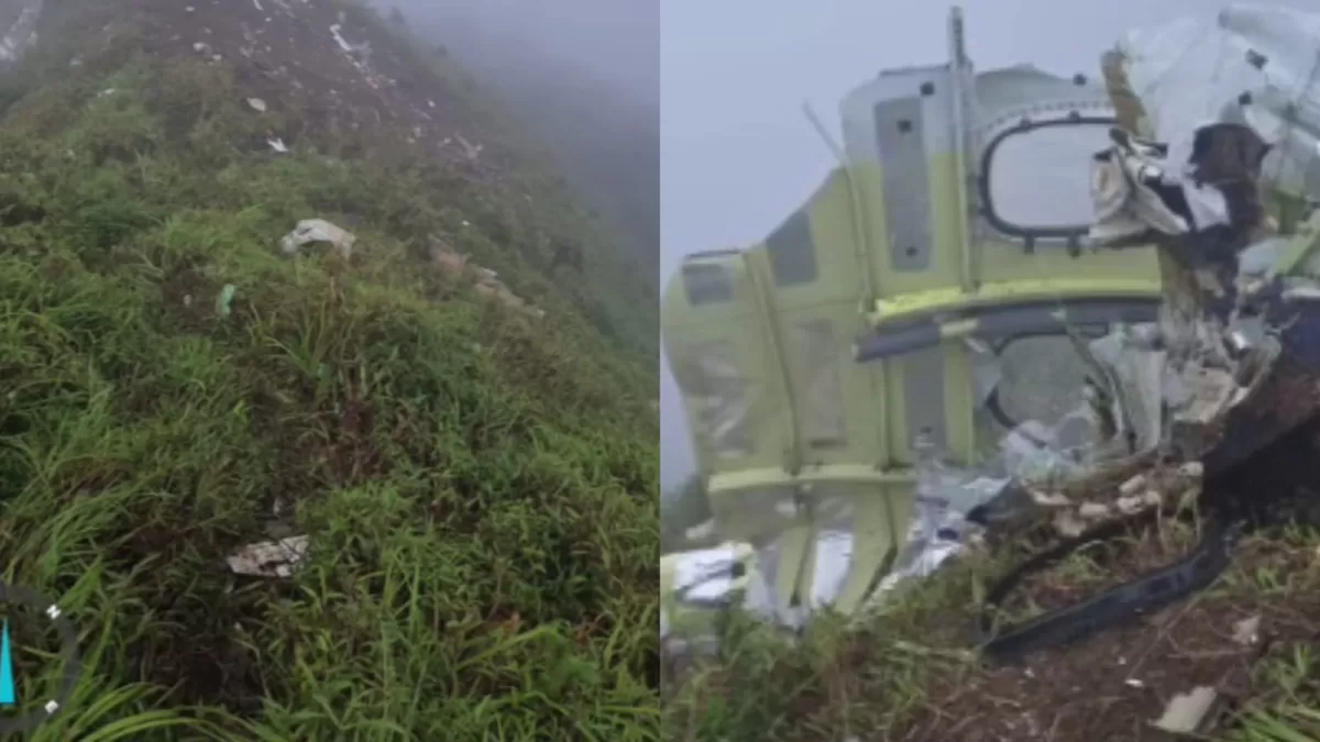 Penemuan serpihan pesawat ATR 42-500 di Gunung Bulusaraung. (Dok. Instagram/sar_nasional)