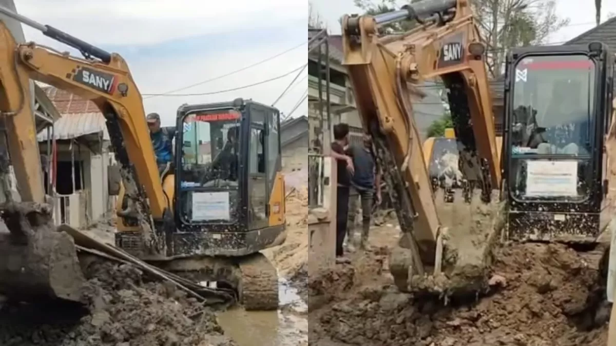Upaya warga Aceh bersihkan lumpur yang masih banyak menutupi area pemukiman. (Dok. Instagram/bayugawtama)