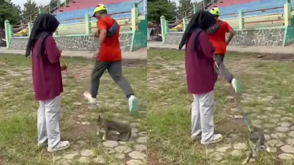 Viral di media sosial insiden penendangan di Lapangan Kridosono, Blora yang kini masuk ranah hukum. (Dok. Instagram/faidaarz)