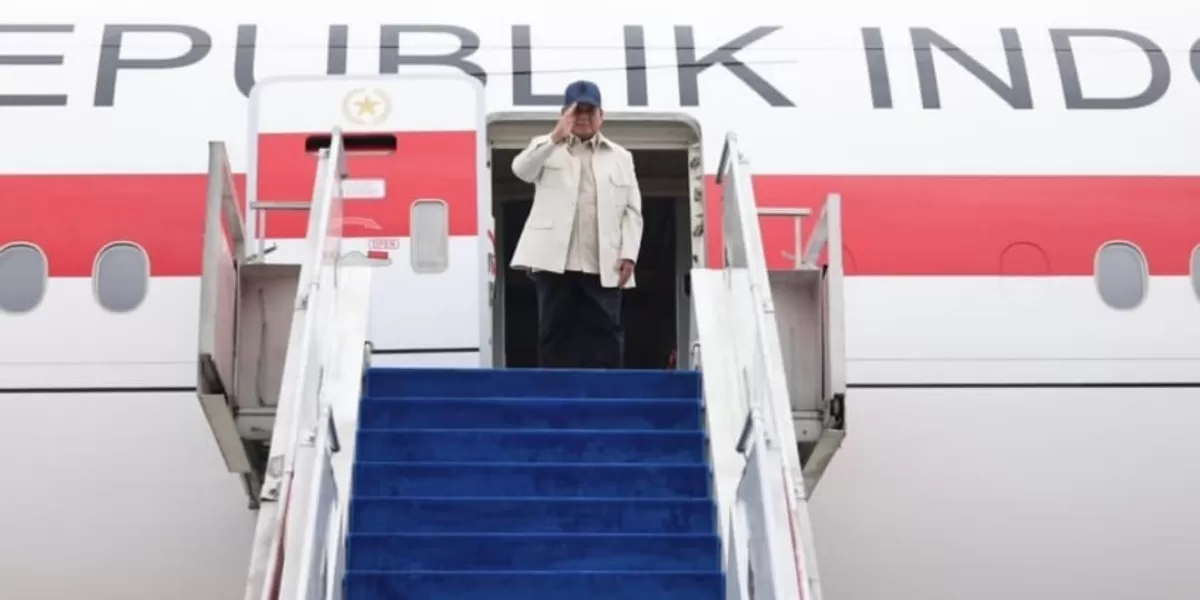 Presiden Prabowo Subianto saat akan bertolak ke Washington DC, Amerika Serikat pada Senin, 16 Februari 2026. (Dok. Instagram/presidenrepublikindonesia)