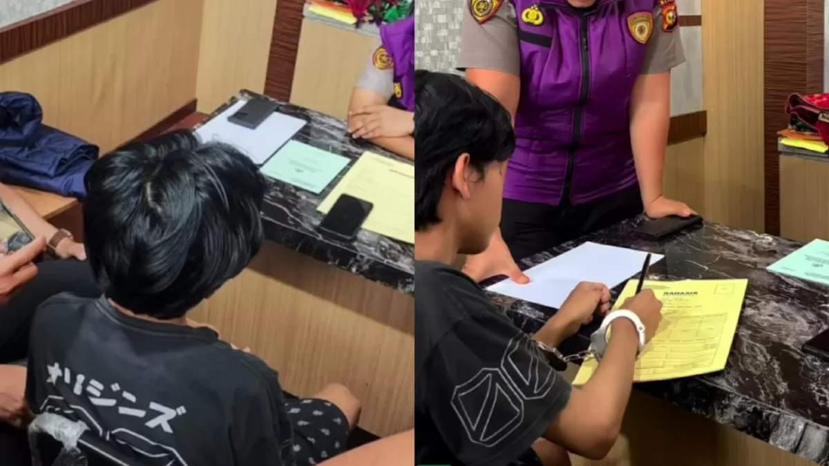 Polisi lakukan pendampingan psikologi kepada tersangka pembacokan mahasiswi UIN Suska Riau. (Dok. Instagram/psikologipoldariau)