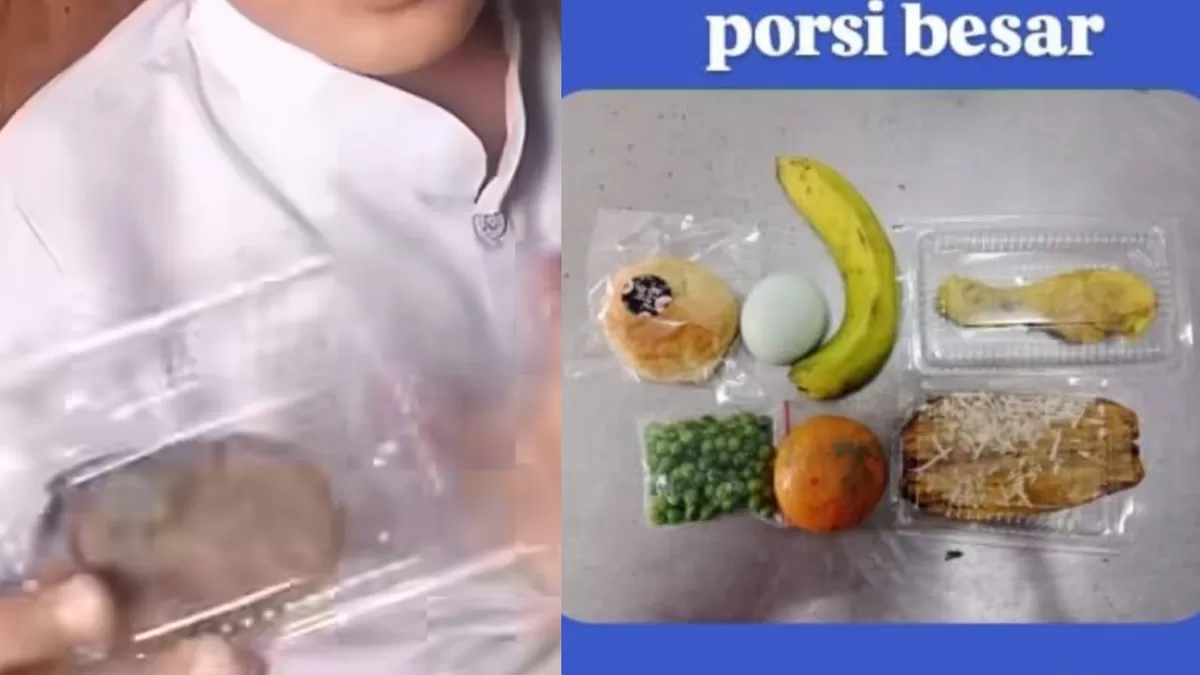 Viral pengakuan MBG hanya mendapat ubi bakar di Majalengka. (Dok. TikTok/desun_lkpm)