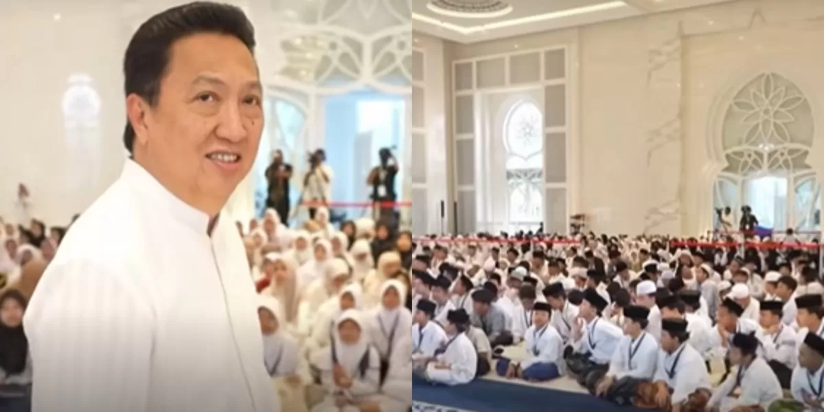 Wakil Presiden Komisaris PT Alamtri, Garibaldi 'Boy' Thohir menceritakan momen buka puasa bersama 1.000 anak yatim di Depok, Jawa Barat. (Dok. TikTok.com/@duniapunyacerita_)