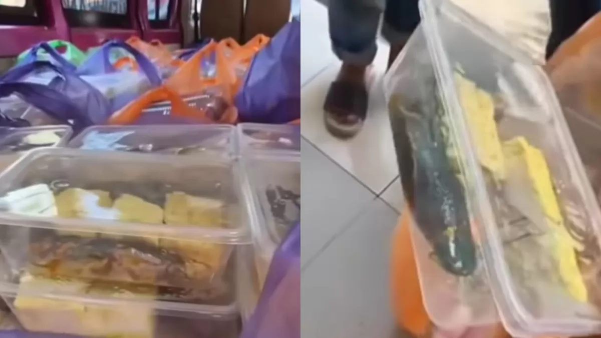 SMAN 2 Pamekasan kembalikan makanan MBG karena dianggap tak layak dibagikan ke siswa. (Dok. Instagram/adreli_48)