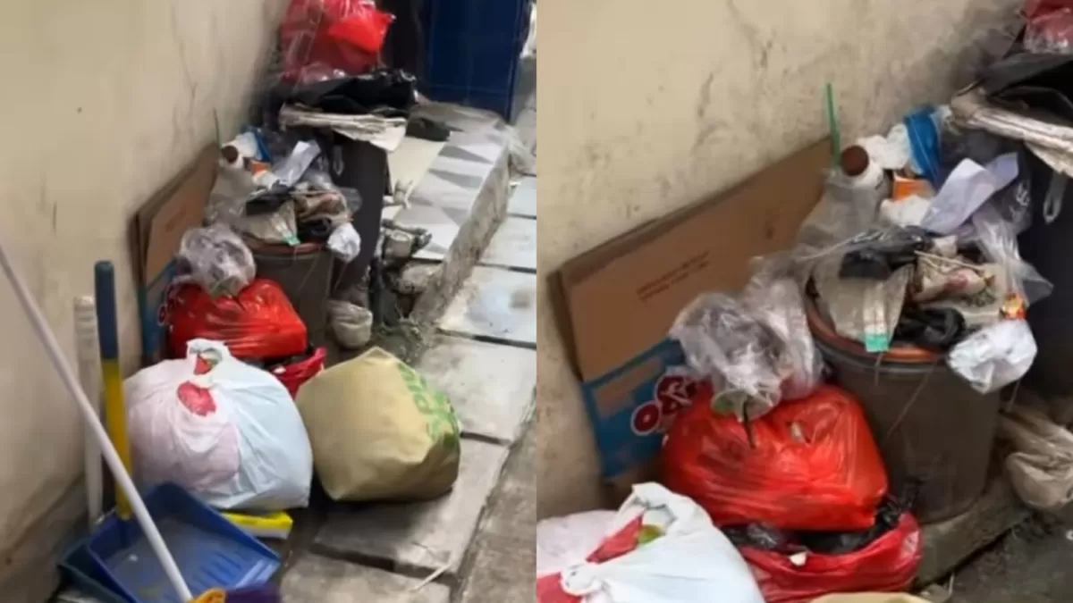 Keluhan warga di Cengkareng, Jakarta Barat yang rumahnya penuh sampah usai ditinggal mudik. (Dok. TikTok/rikadelima14)