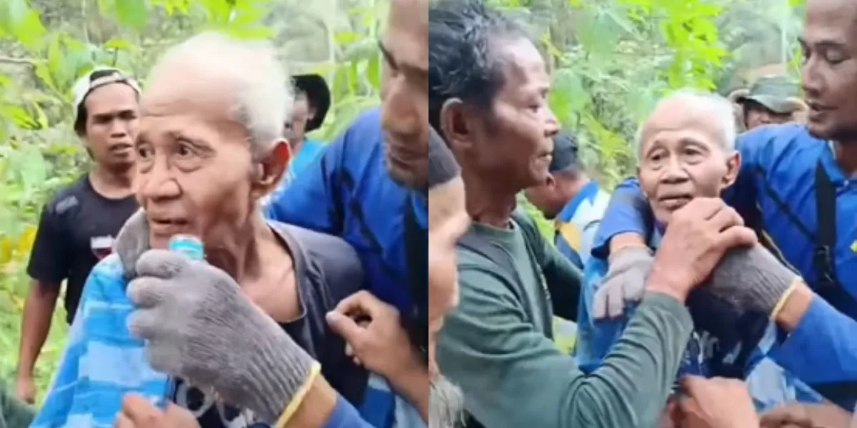 Menyoroti viralnya momen haru penemuan korban hilang, Mbah Imam di kawasan Argasoka, Banjarnegara. (Dok. Instagram.com/@banjarnegaraterkini)