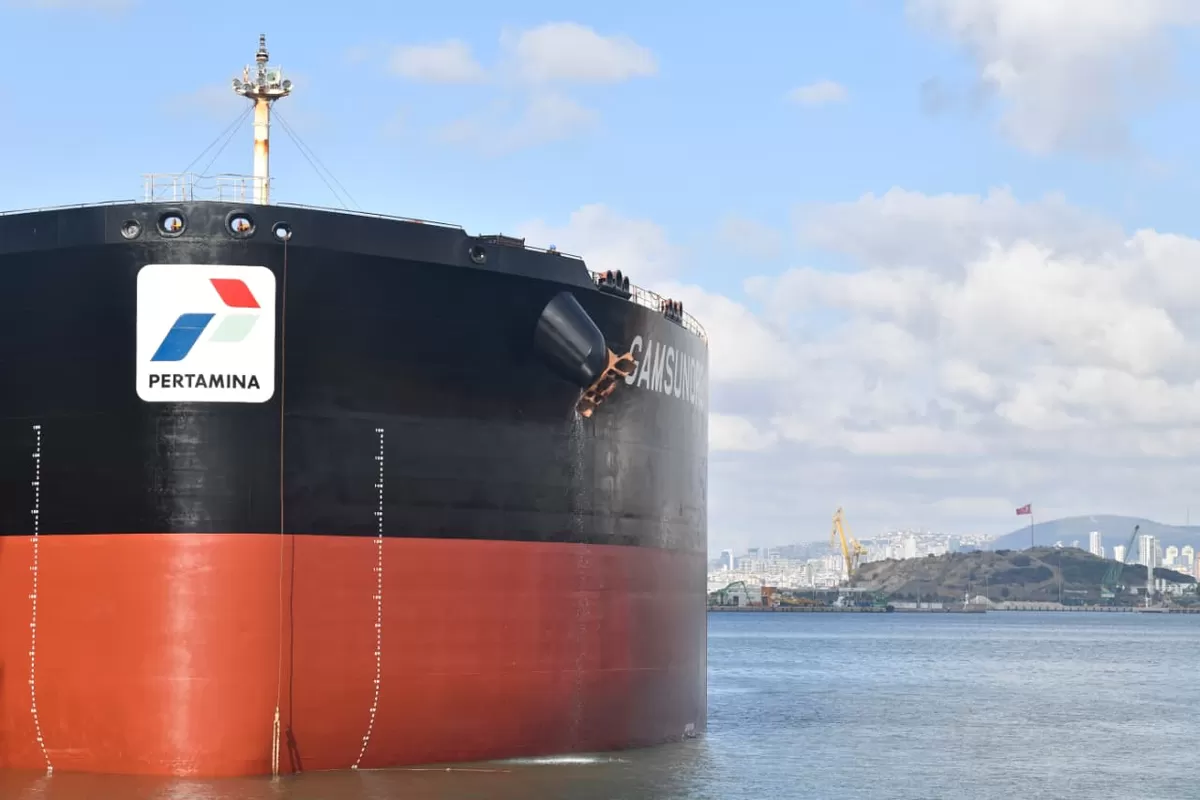Foto: Salah satu Kapal Pertamina International Shipping (PIS) yang tertahan di Selat Hormuz, Iran.  (Dok. Istimewa )