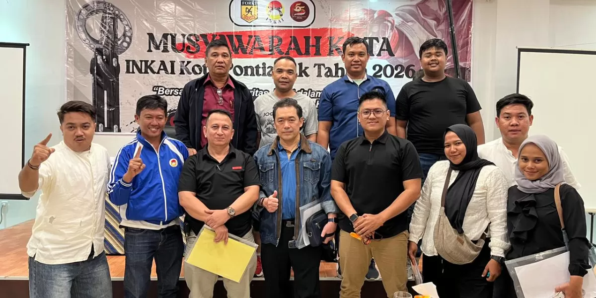 Institut Karate-Do Indonesia (INKAI) Kota Pontianak sukses menggelar Musyawarah Kota (Muskot) untuk periode 2026&ndash;2030. (Dok. Humas Inkai Kota Pontianak)