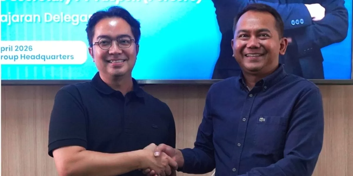PT Taspen (Persero) melakukan kunjungan silaturahmi ke kantor Promedia Group di Jalan Terusan Halimun, Kota Bandung, pada Kamis (30/4/2026).  (Dok. Promedia Group)