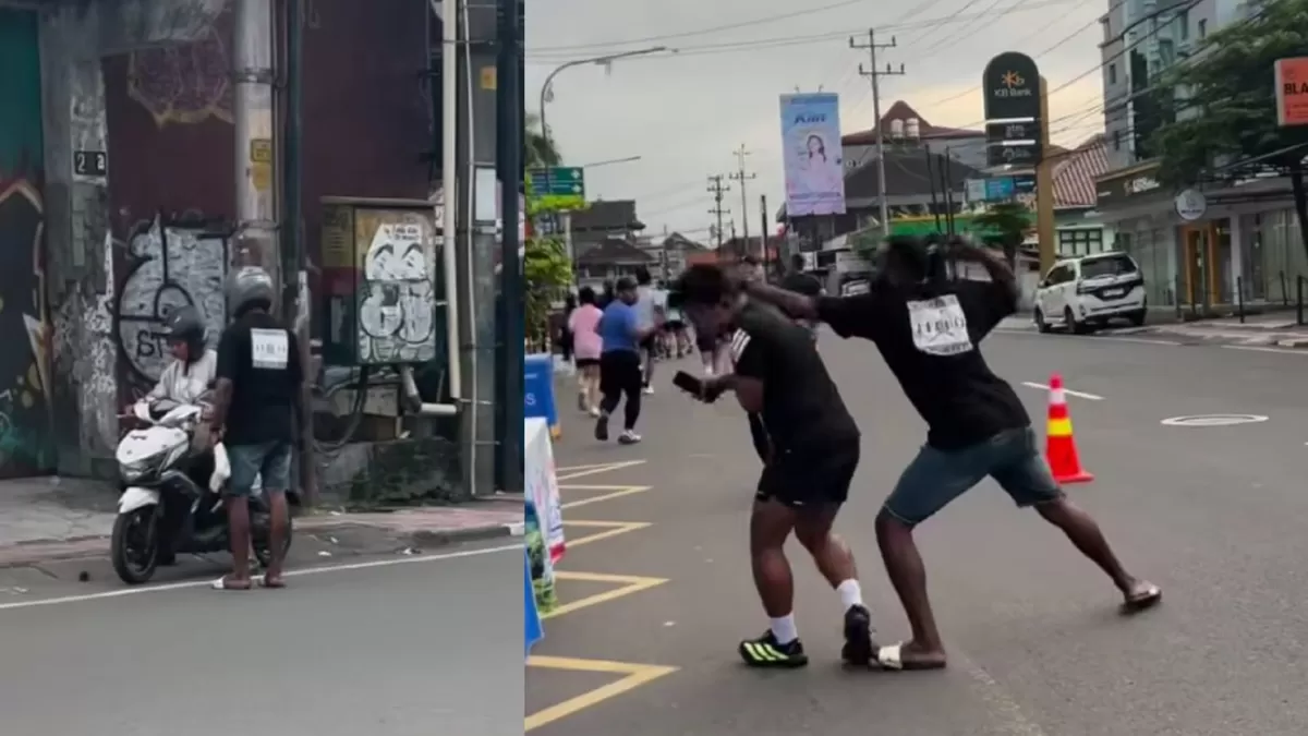 Video viral seorang pelari di Yogyakarta dipukul oleh pria tak dikenal saat melintas. (Dok. Instagram/chairinelmo)