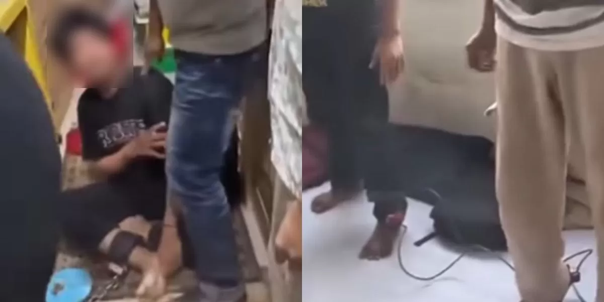 Tangkapan layar penyekapan karyawan percetakan di Jakarta. (Dok. Instagram/cctvjambi)