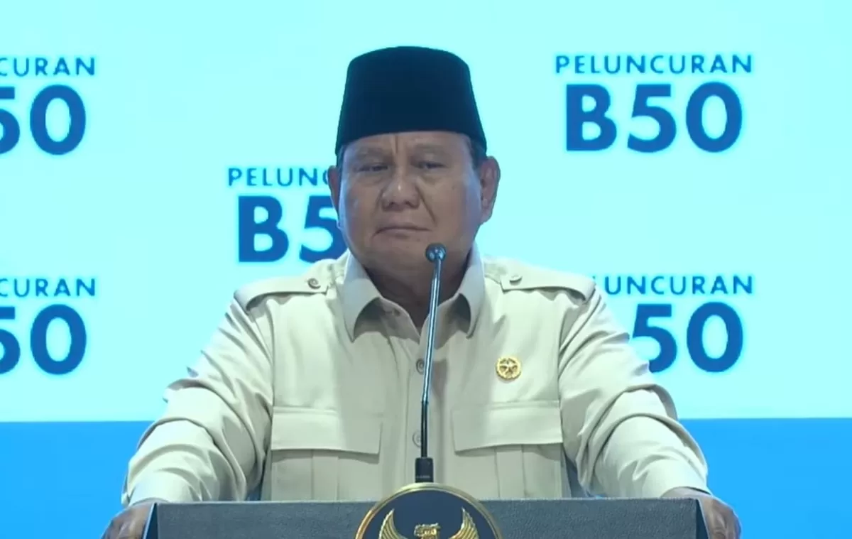 Presiden Prabowo mengaku resah Timnas sepak bola Indonesia belum lolos Piala Dunia.  (YouTube/Sekretariat Presiden)