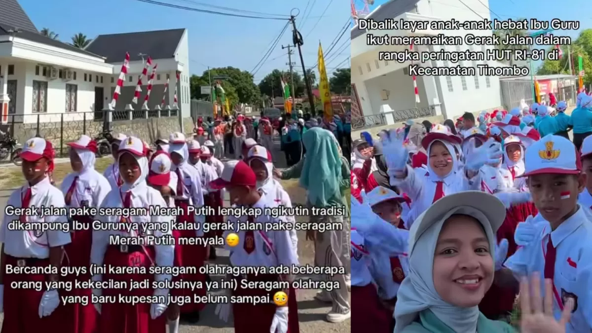 Perjuangan SD terpencil di Sulteng mengikuti pawai 17-an.  (Instagram/rskdrian)
