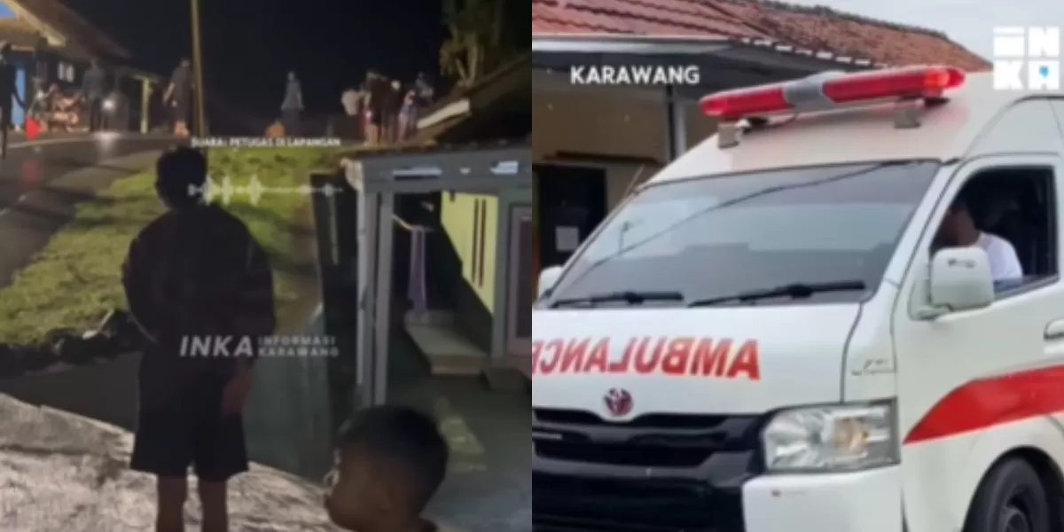 Satu unit ambulans disiagakan untuk mengevakuasi korban kecelakaan kendaraan travel Isuzu Elf yang terperosok masuk jurang di wilayah  Majalengka.(instagram.com/@informasi_karawang)